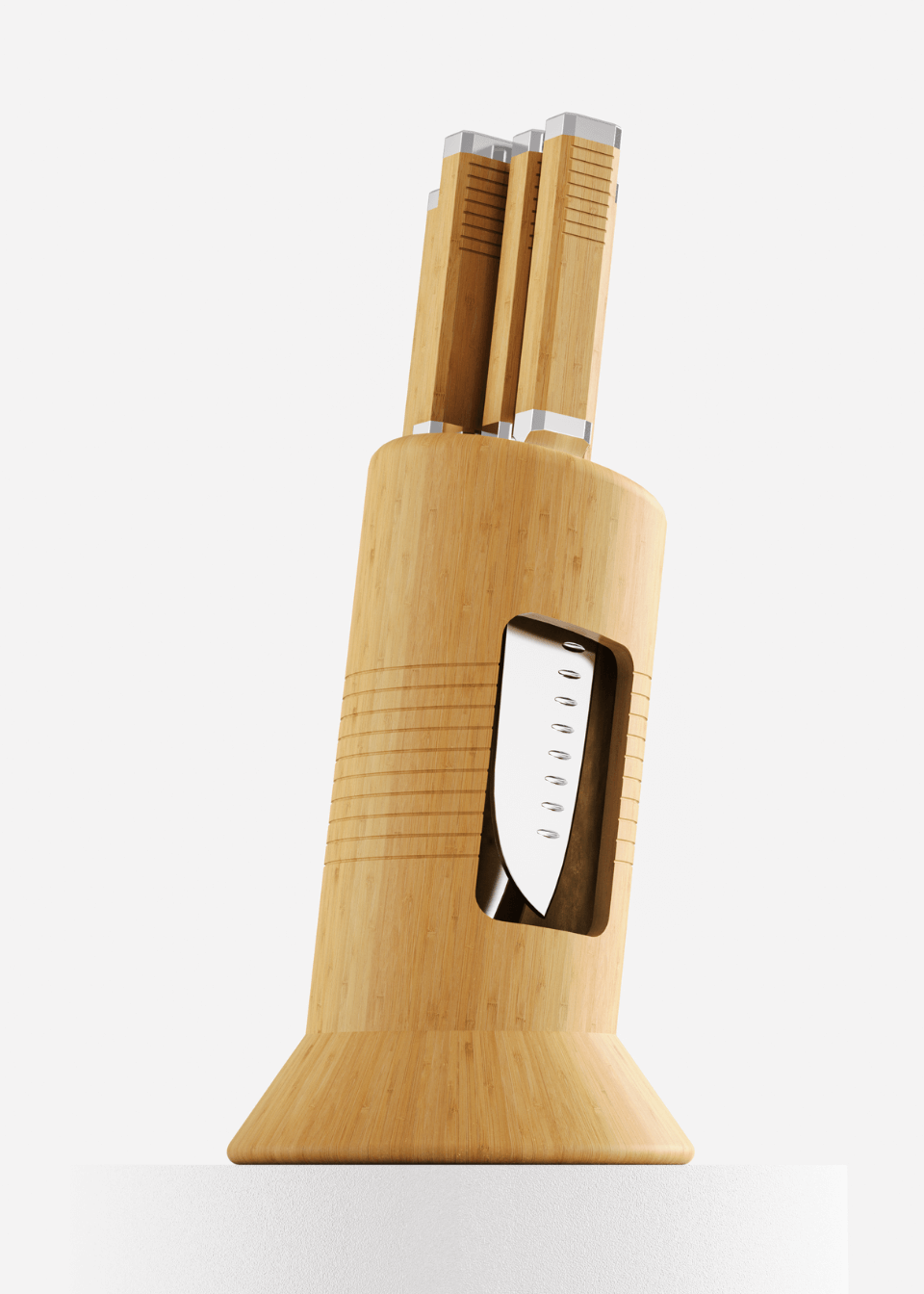 Stylish knife holder set made in bamboo