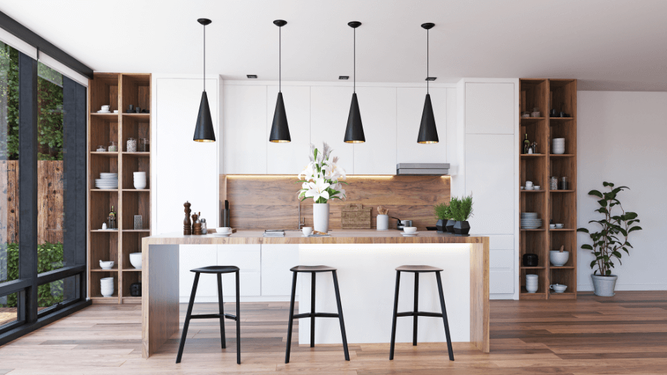 Modern kitchen interior in modern home