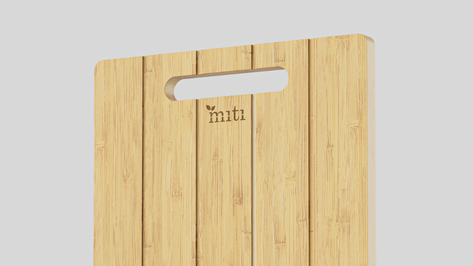 MITI bamboo chopping board for comparison with traditional wooden cutting boards