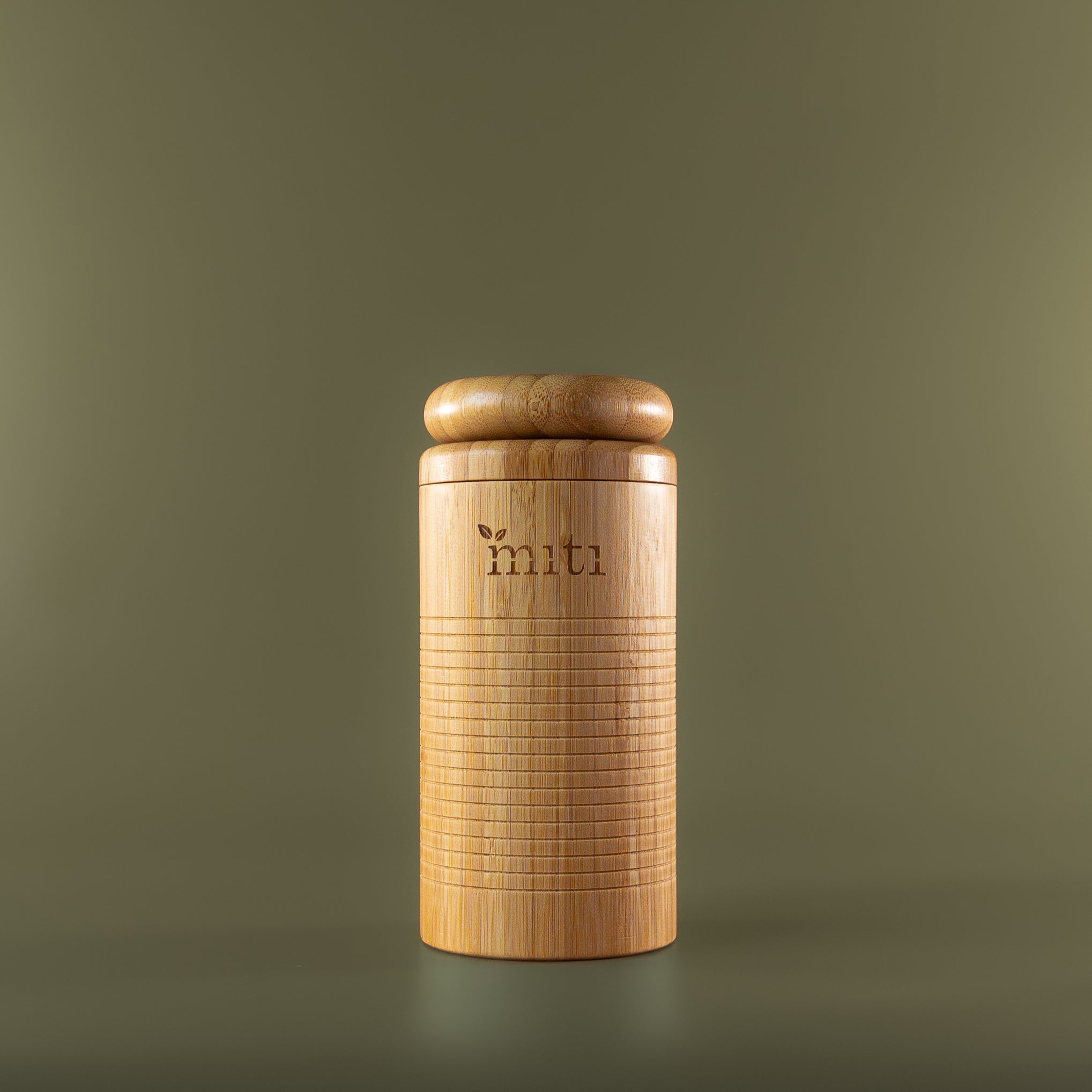 MITI reusable bamboo water bottle with screw-top cap for everyday hydration