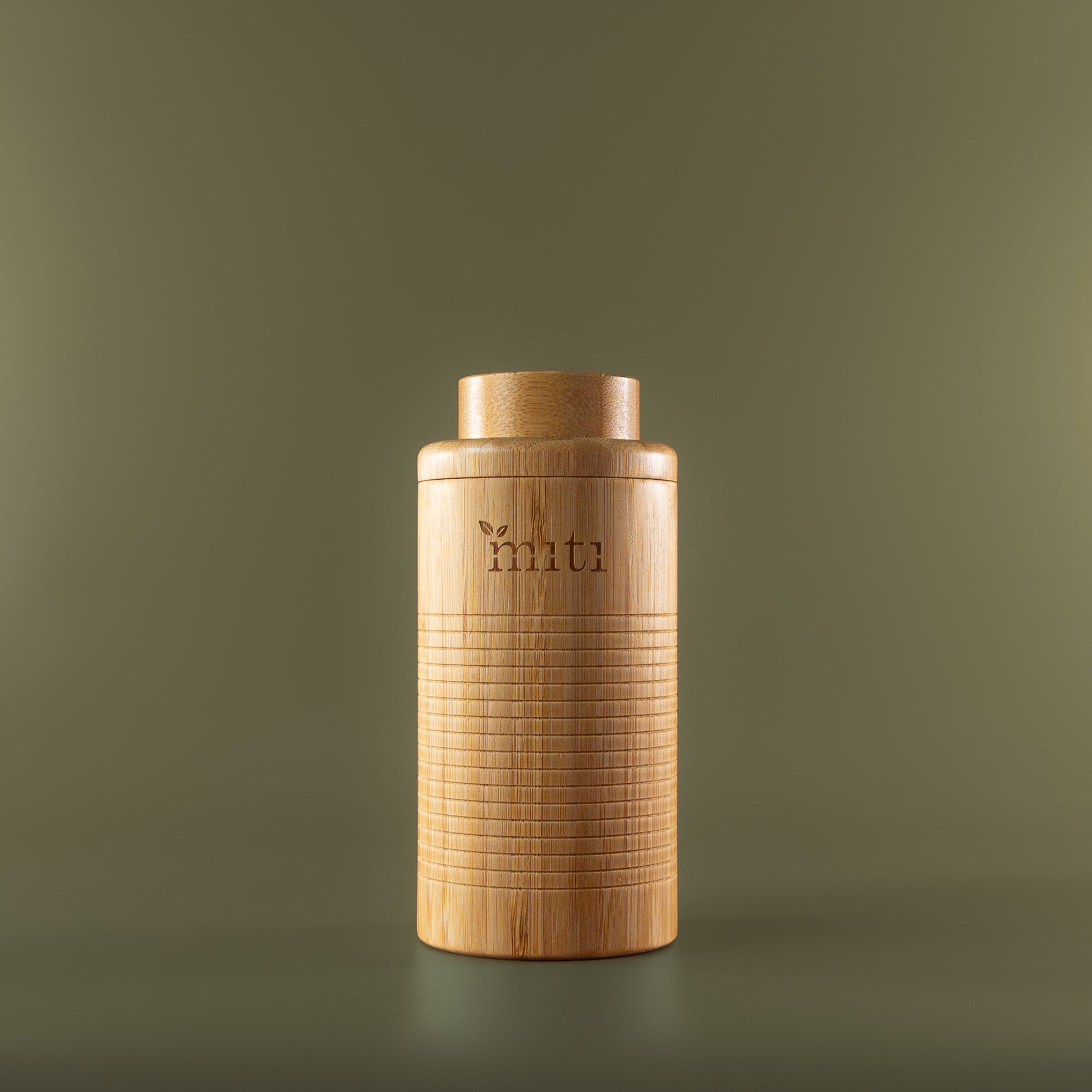 MITI bamboo water bottle with standard cap for everyday reusable hydration