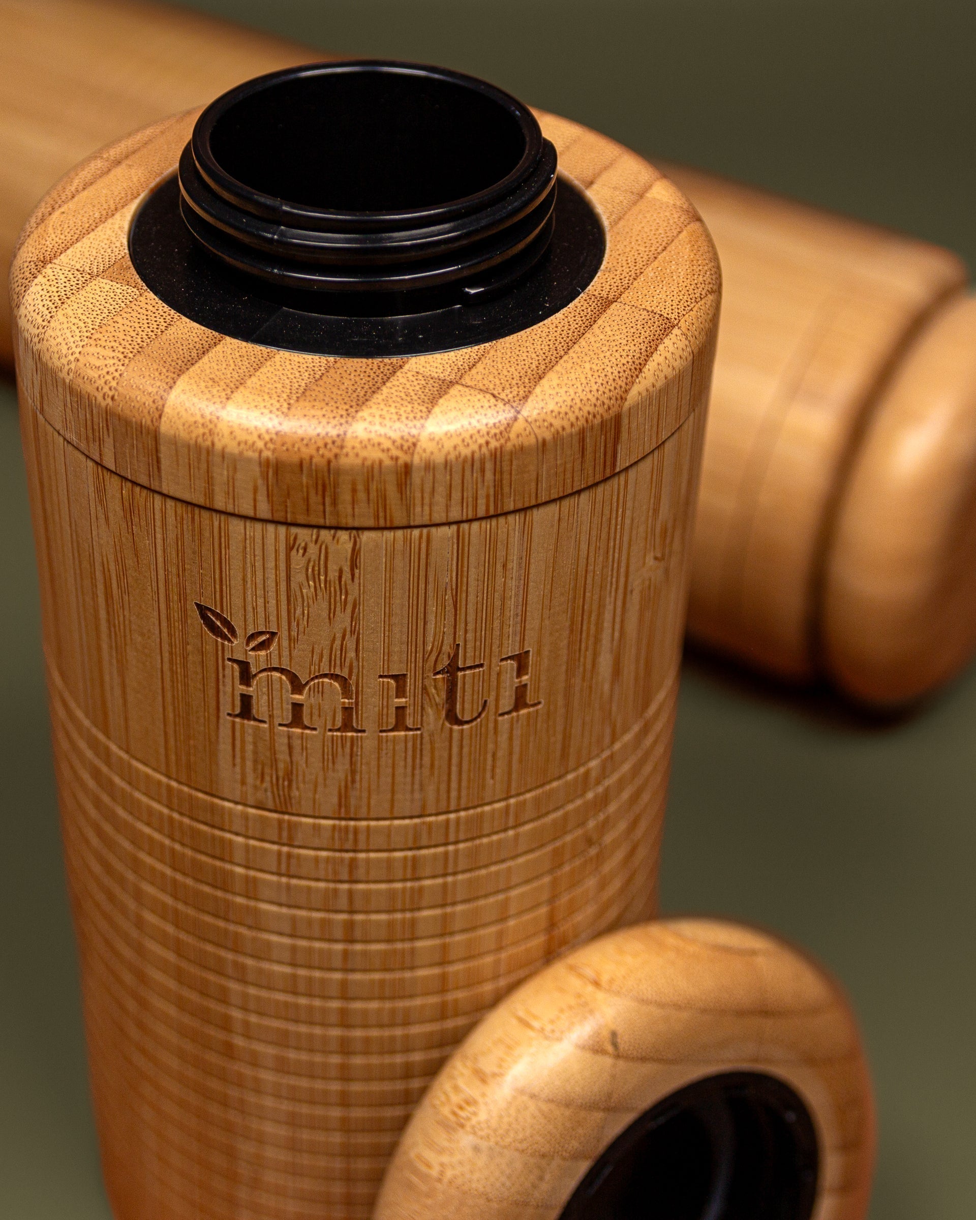 MITI reusable bamboo water bottle for commuting, work and everyday hydration