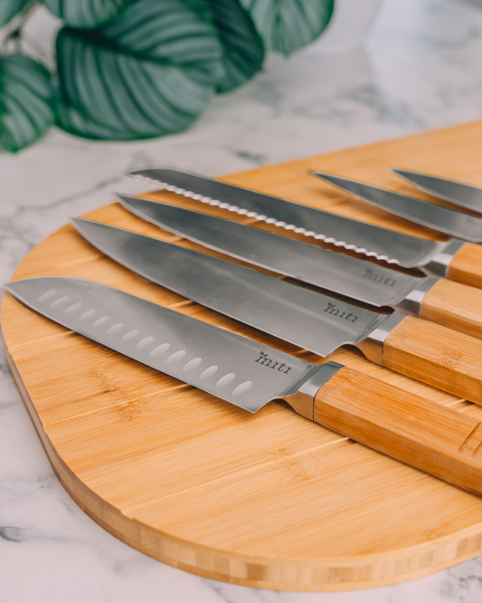 MITI Life Bamboo Knives and bamboo chopping board