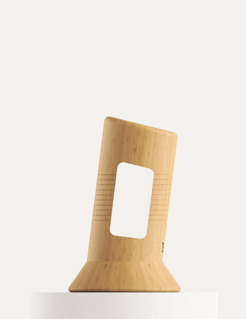 MITI bamboo knife block photographed on a light background for a kitchen knife storage guide