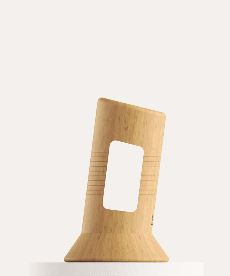 MITI bamboo knife block photographed on a light background for a kitchen knife storage guide