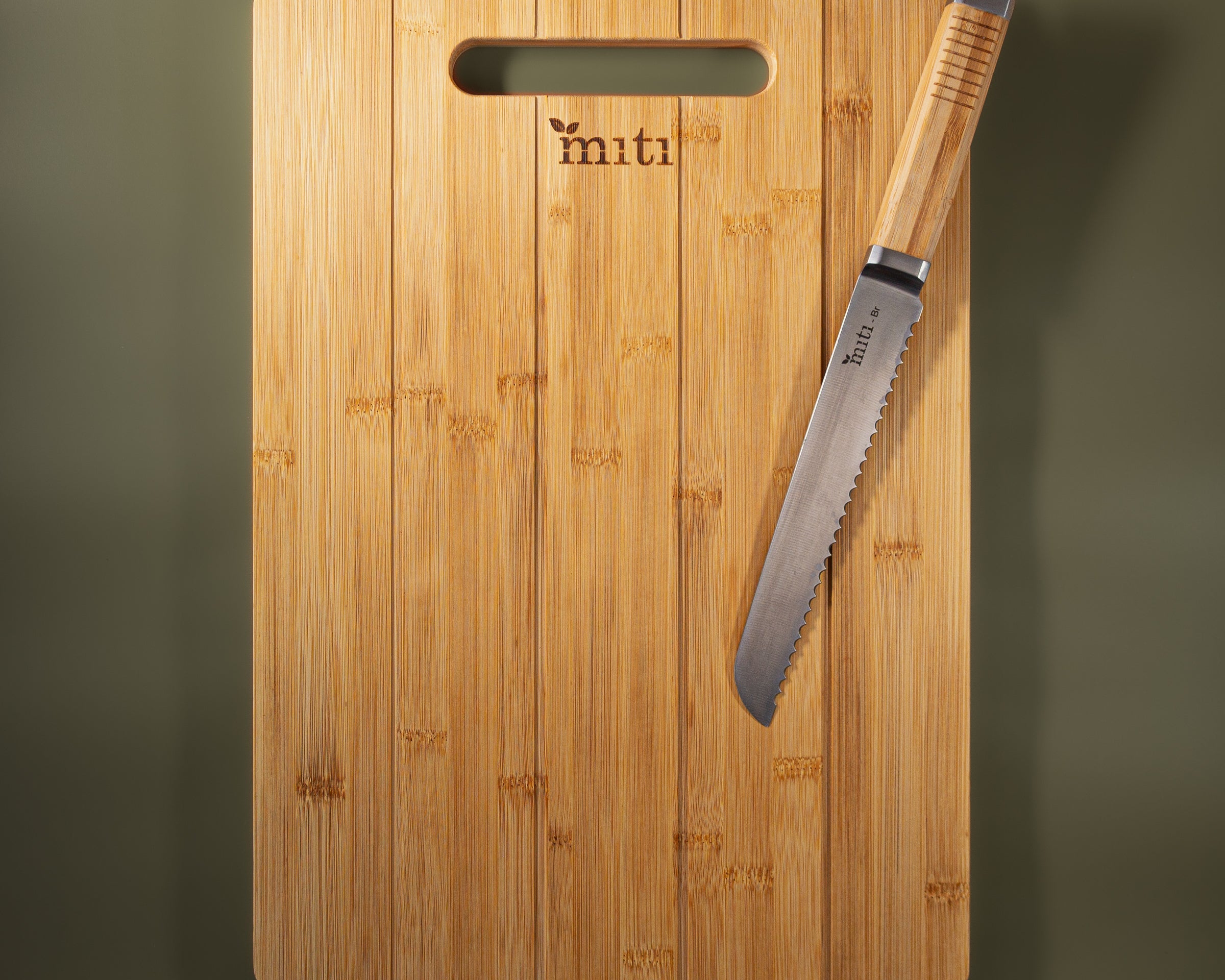 MITI bamboo chopping board for kitchen preparation and serving