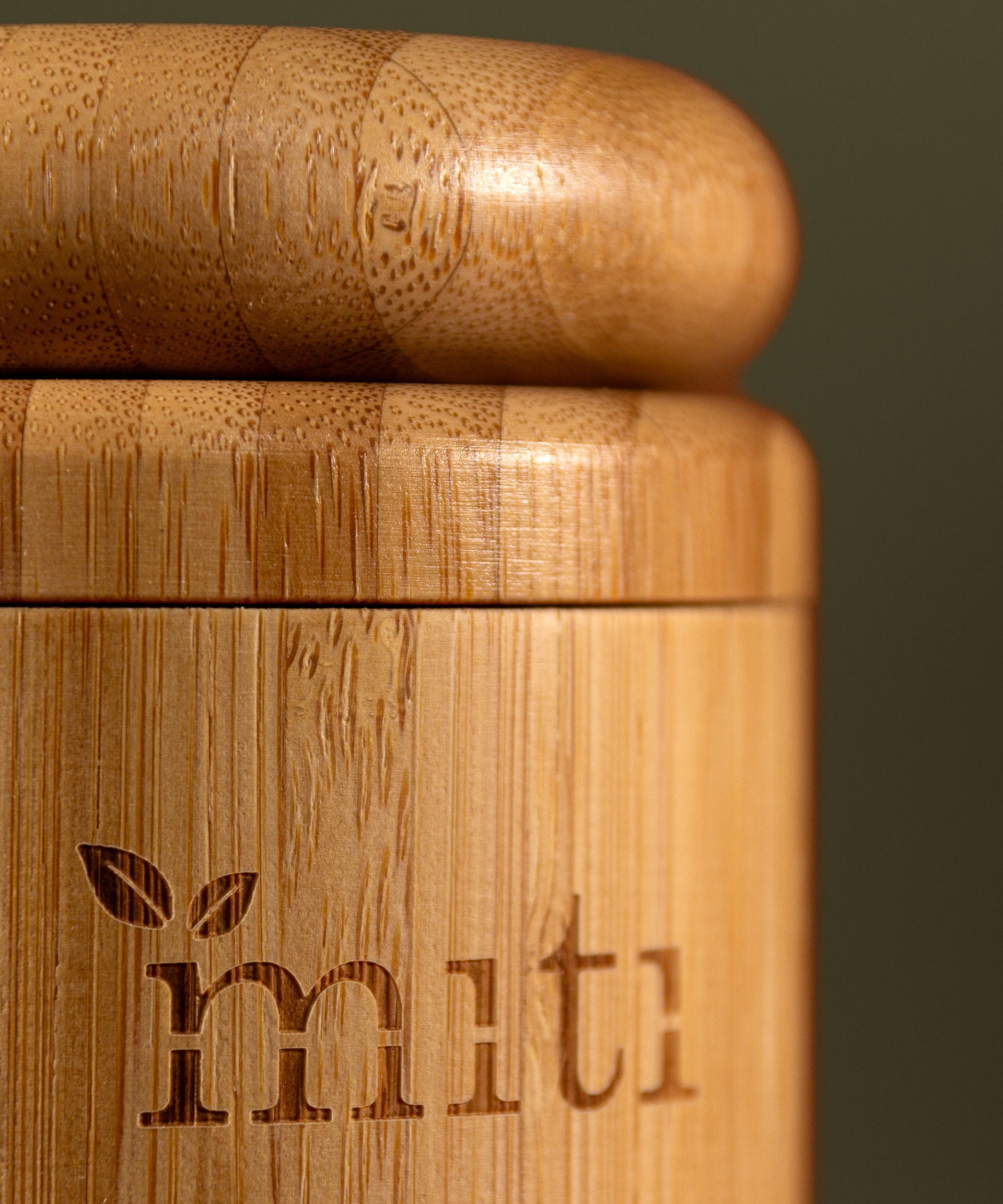 MITI reusable bamboo-finish bottle for travel and everyday use