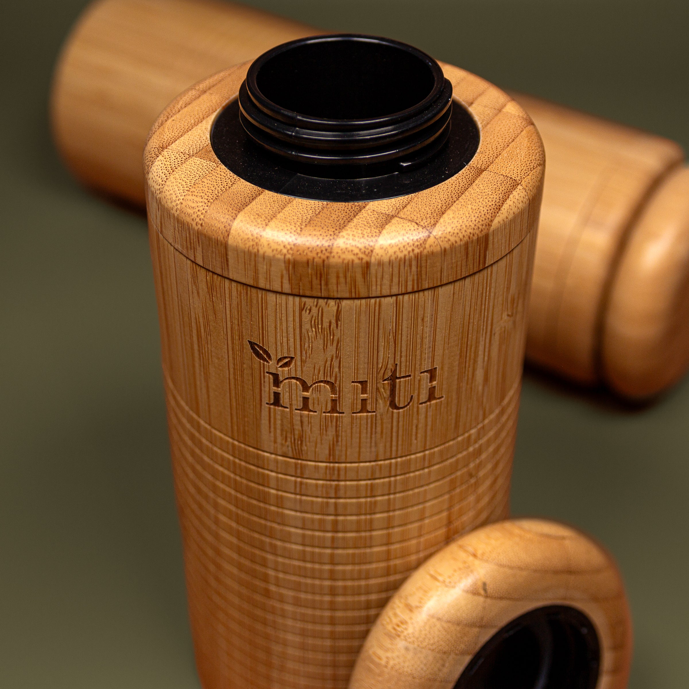 Bamboo Water Bottle with Based Screw Top