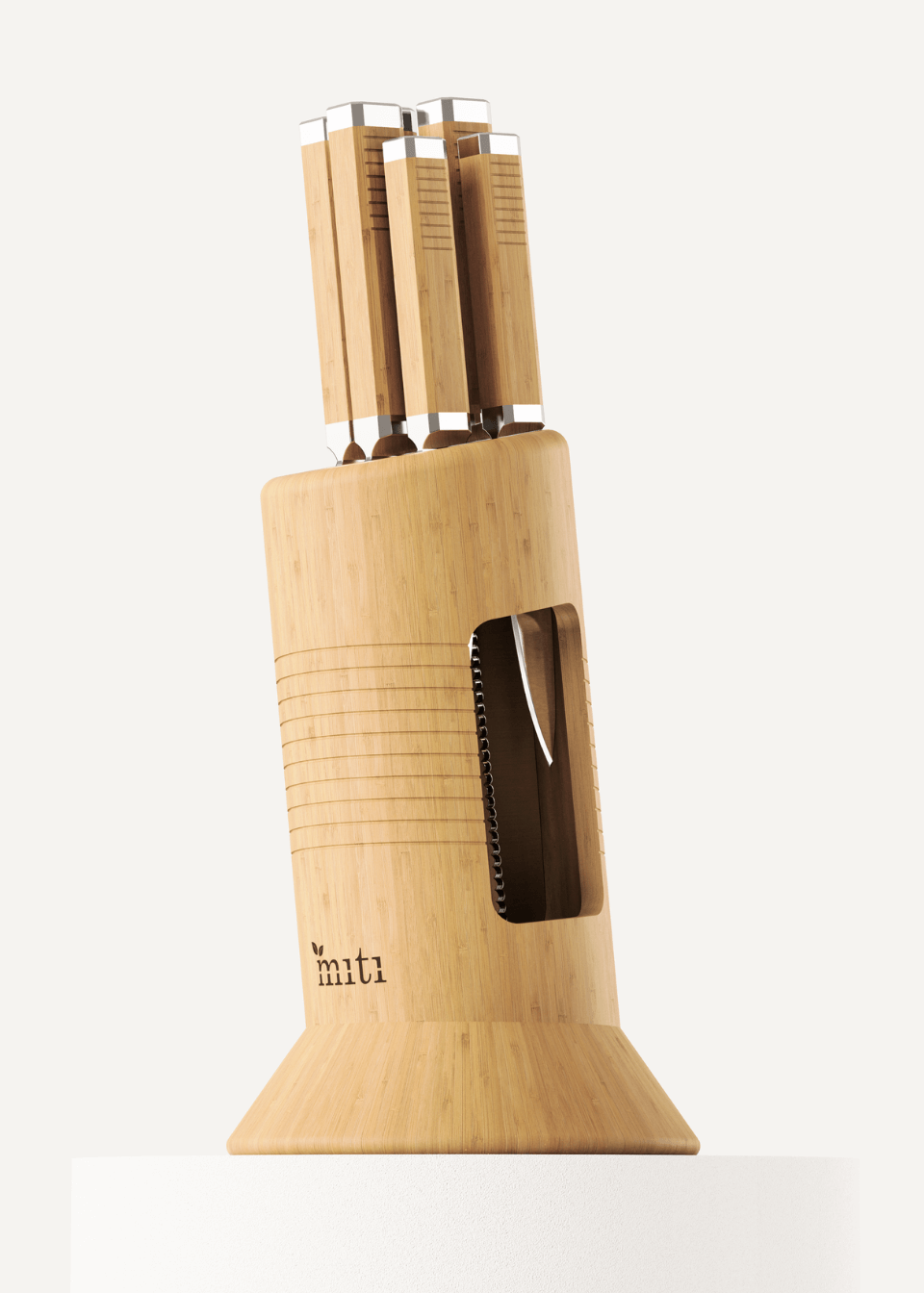 MITI Life 6 Piece Knife Set with Stylish Sustainable Bamboo Block