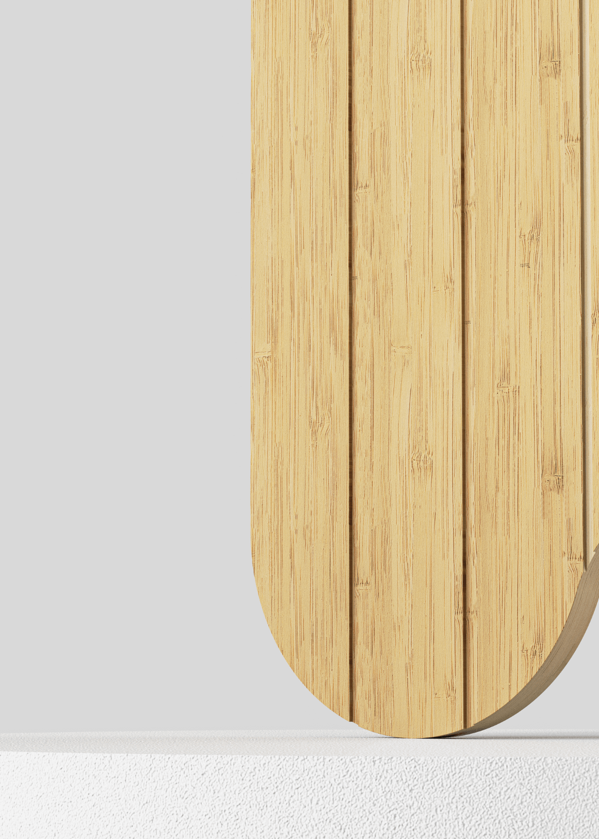 Base shot of Bamboo Curved Board by MITI Life