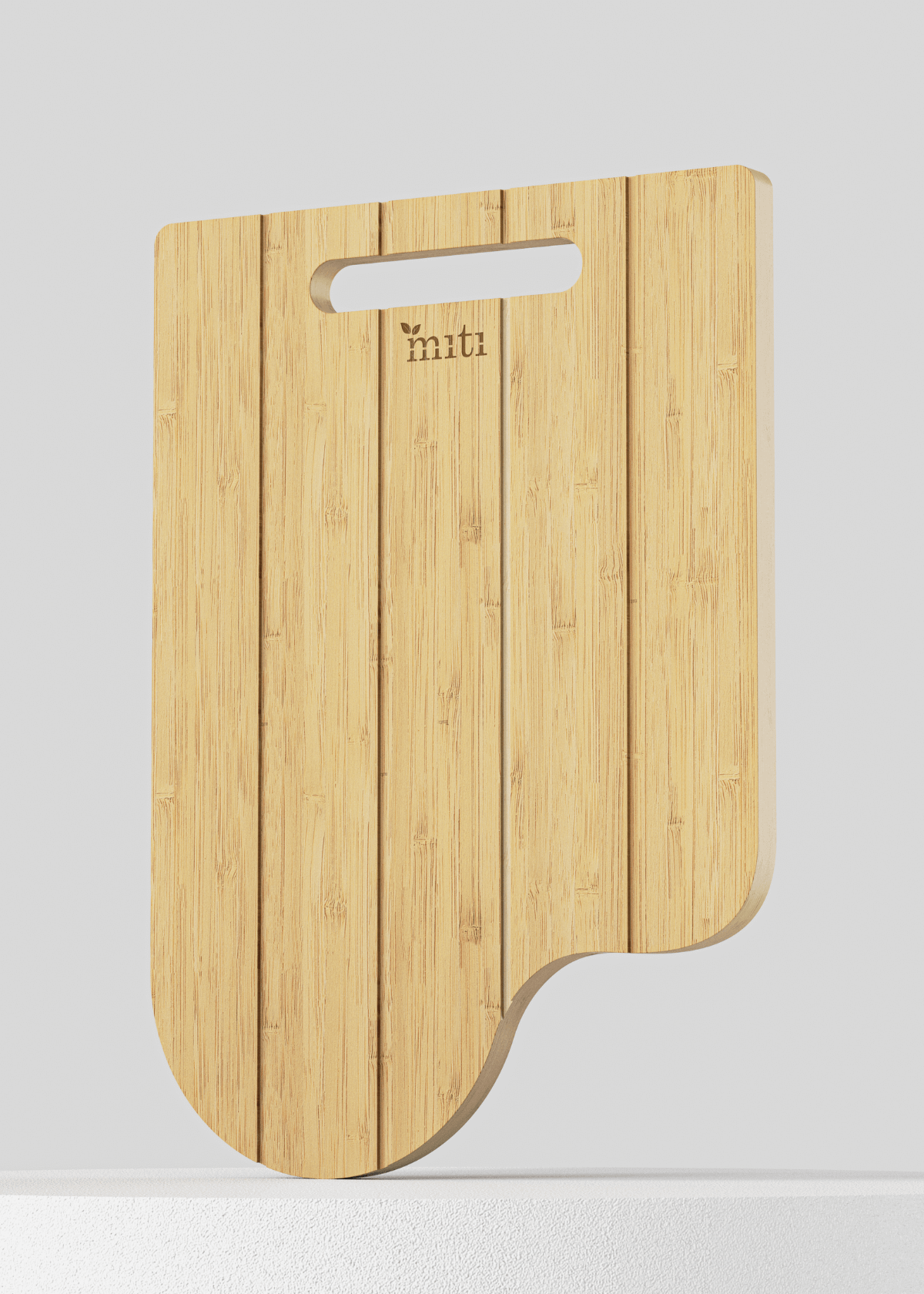 Full product shot of Bamboo Curved Board by MITI Life