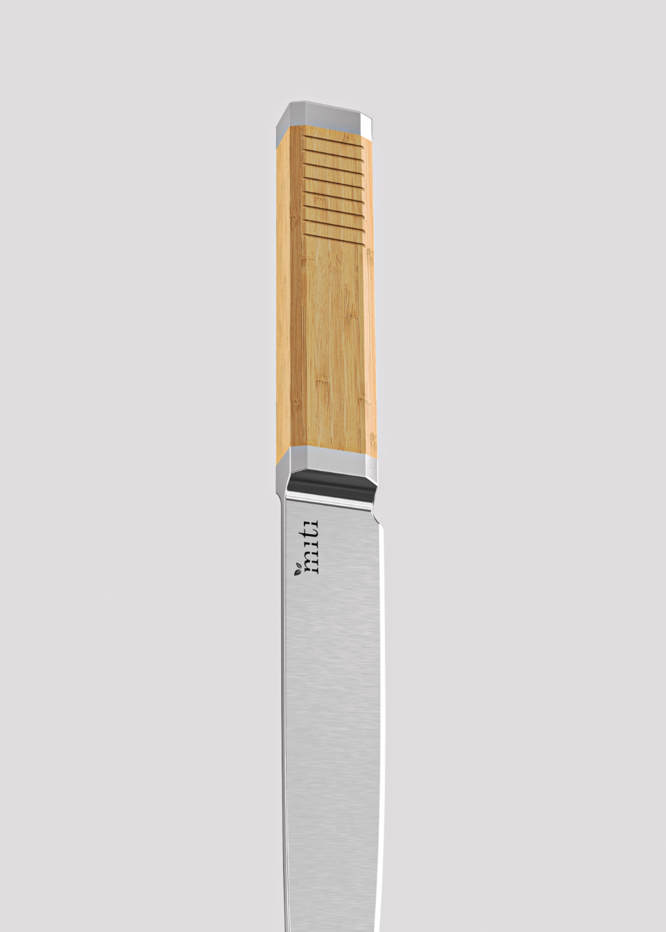 slicing knife with bamboo handle