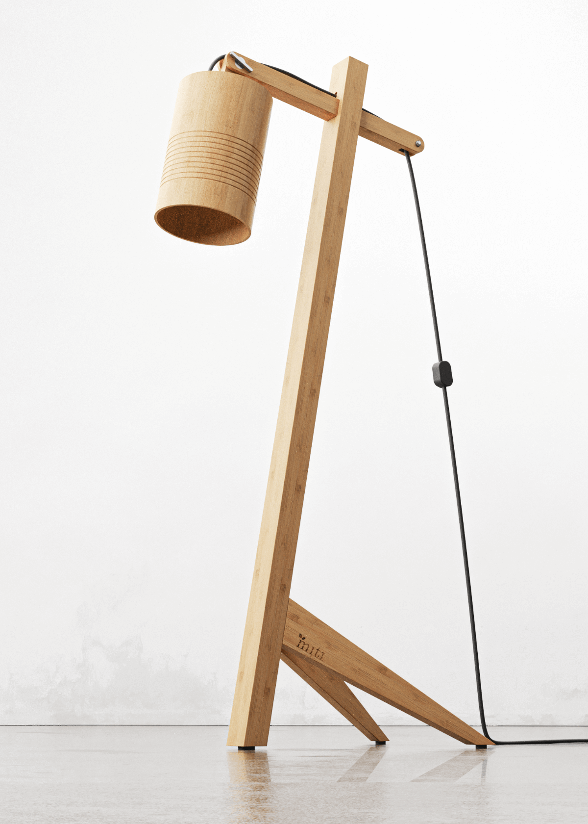 Full body picture of bamboo study lamp by MITI Life