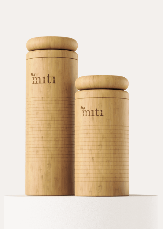 Based Screw Top Bamboo Waterbottles in 500ml and 750ml designed by MITI Life