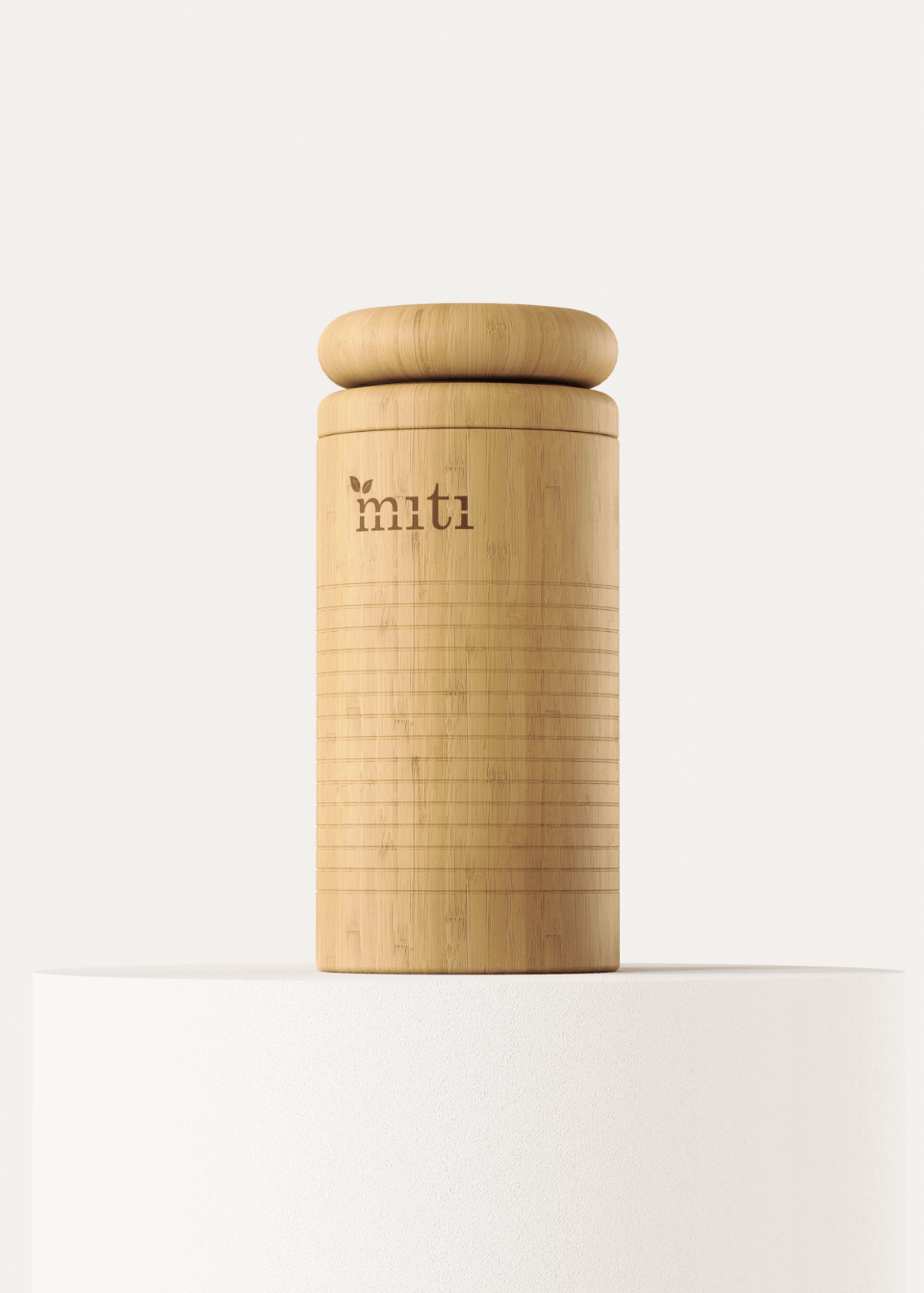 Bamboo Waterbottle with based screw top in 500 ml by MITI Life
