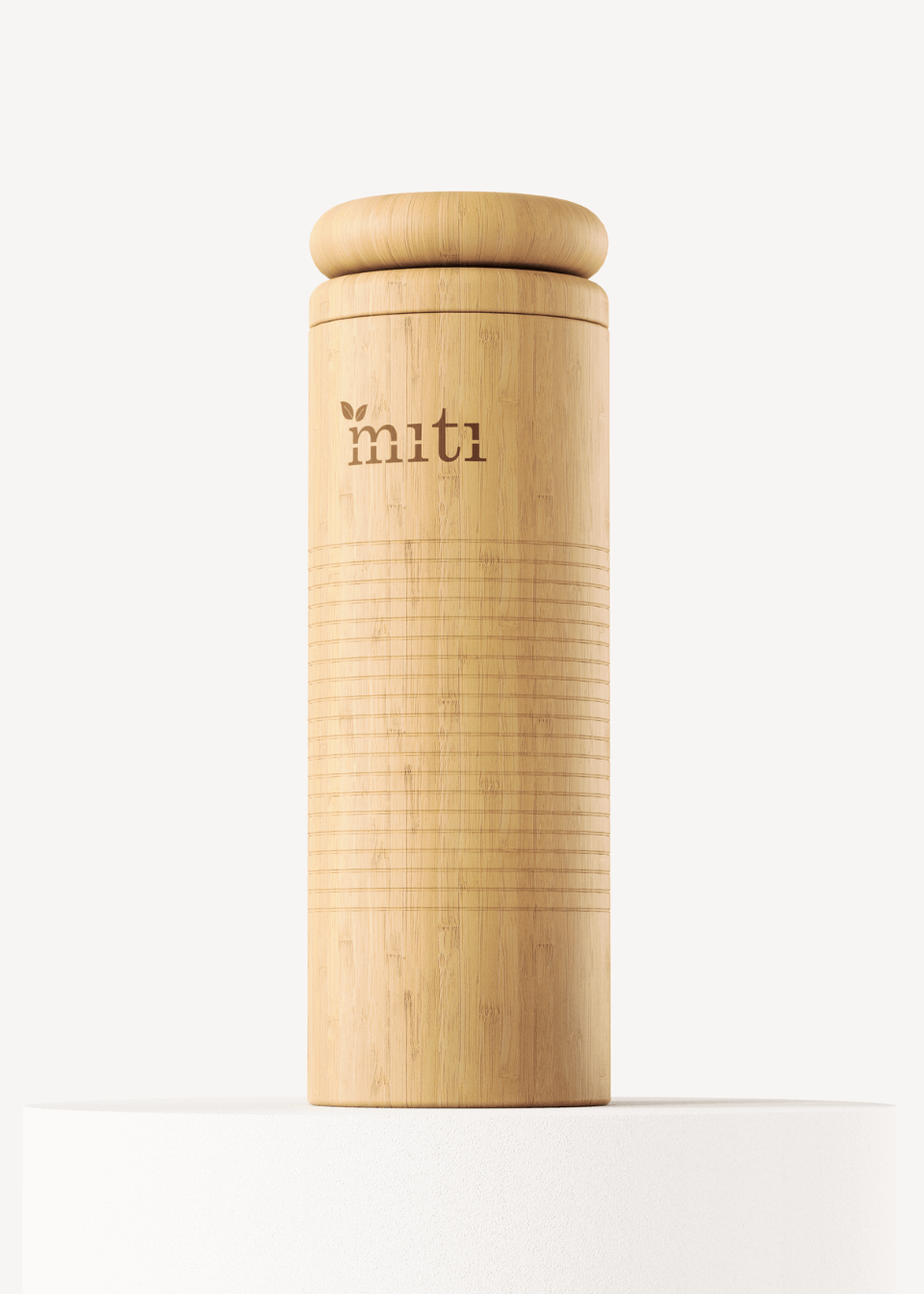bamboo waterbottle with based screw top in 750ml by MITI Life