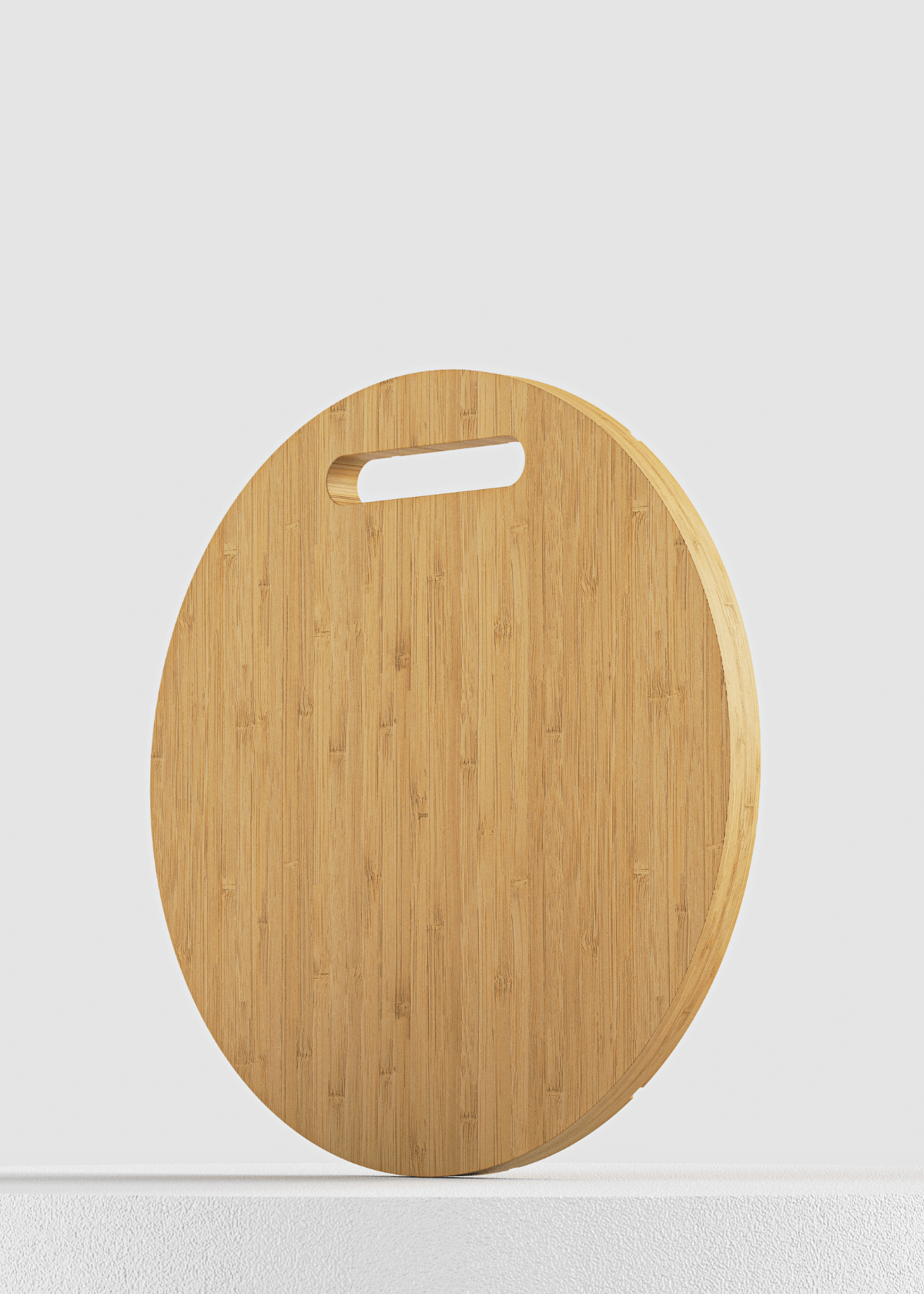 back part of rounded bamboo chopping board by MITI Life