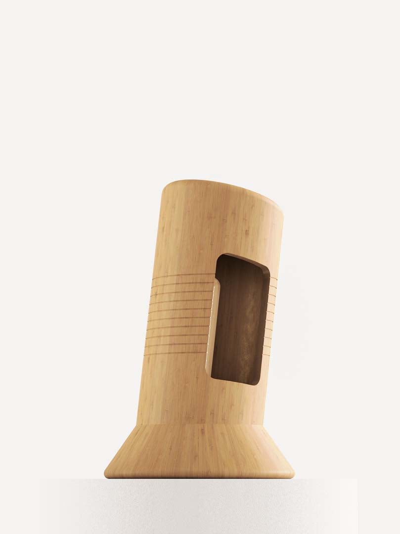 Miti Life Bamboo knife block  shop today for eco friendly lifestyle and pair with 6 knives